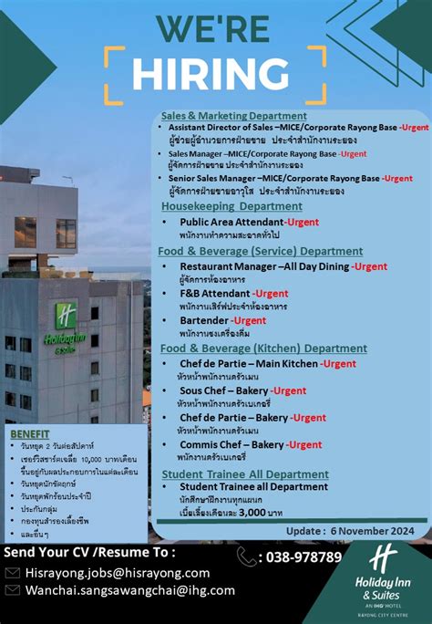 rcbkk 108|108 Hotels & Resorts Job .